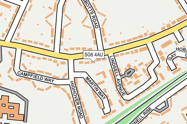 SG6 4AU map - OS OpenMap – Local (Ordnance Survey)