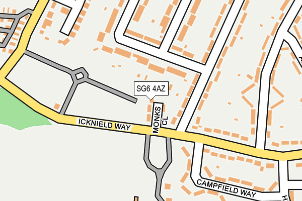 SG6 4AZ map - OS OpenMap – Local (Ordnance Survey)