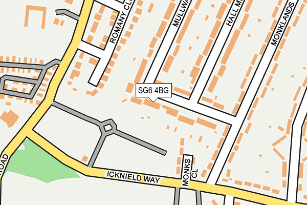 SG6 4BG map - OS OpenMap – Local (Ordnance Survey)