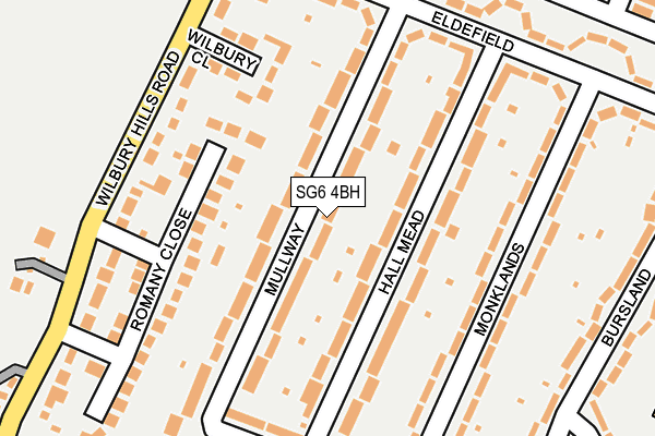 SG6 4BH map - OS OpenMap – Local (Ordnance Survey)