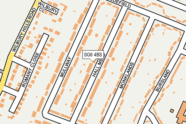 SG6 4BS map - OS OpenMap – Local (Ordnance Survey)