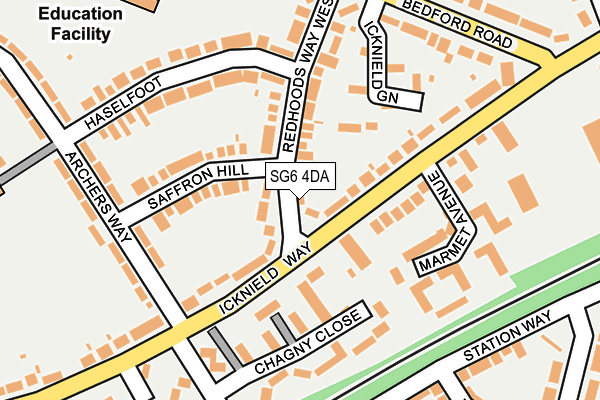 SG6 4DA map - OS OpenMap – Local (Ordnance Survey)