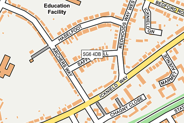 SG6 4DB map - OS OpenMap – Local (Ordnance Survey)