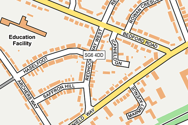 SG6 4DD map - OS OpenMap – Local (Ordnance Survey)