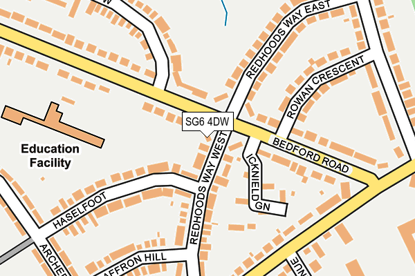 SG6 4DW map - OS OpenMap – Local (Ordnance Survey)