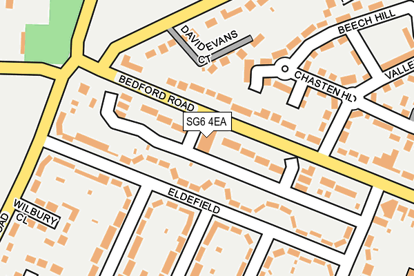 SG6 4EA map - OS OpenMap – Local (Ordnance Survey)