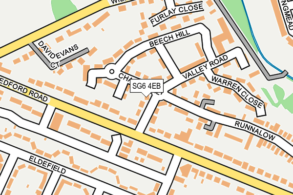 SG6 4EB map - OS OpenMap – Local (Ordnance Survey)