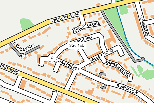 SG6 4ED map - OS OpenMap – Local (Ordnance Survey)