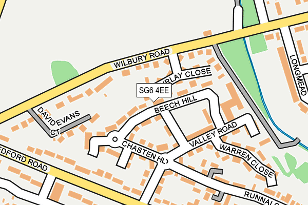 SG6 4EE map - OS OpenMap – Local (Ordnance Survey)