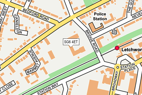 SG6 4ET map - OS OpenMap – Local (Ordnance Survey)
