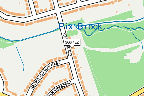 SG6 4EZ map - OS OpenMap – Local (Ordnance Survey)