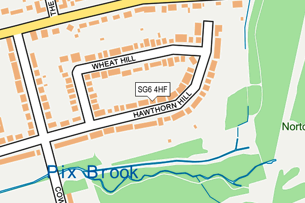 SG6 4HF map - OS OpenMap – Local (Ordnance Survey)