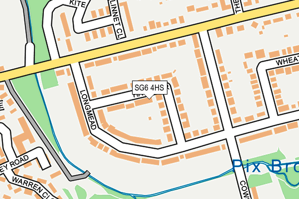 SG6 4HS map - OS OpenMap – Local (Ordnance Survey)