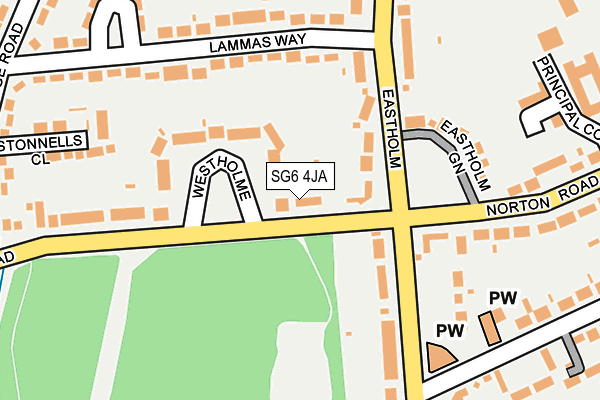 SG6 4JA map - OS OpenMap – Local (Ordnance Survey)
