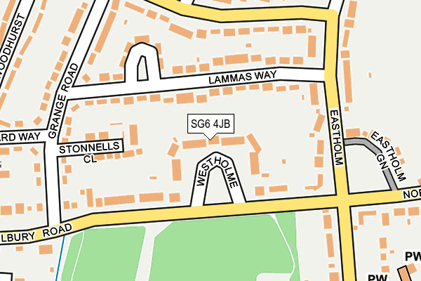 SG6 4JB map - OS OpenMap – Local (Ordnance Survey)