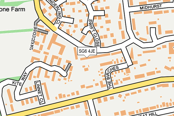 SG6 4JE map - OS OpenMap – Local (Ordnance Survey)