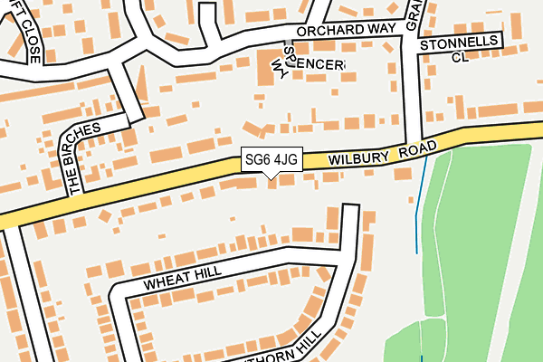 SG6 4JG map - OS OpenMap – Local (Ordnance Survey)