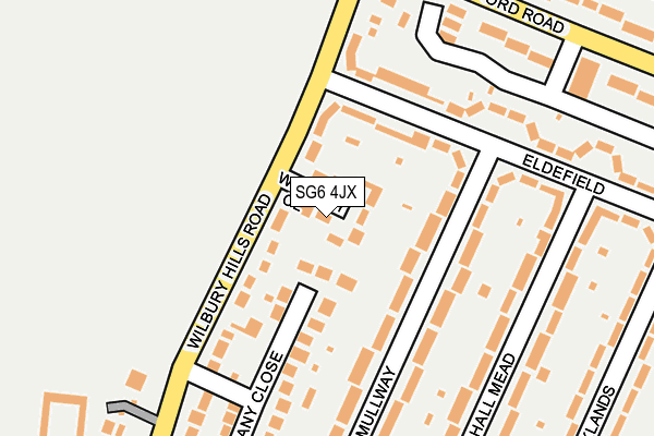 SG6 4JX map - OS OpenMap – Local (Ordnance Survey)