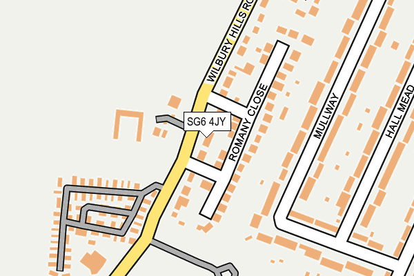SG6 4JY map - OS OpenMap – Local (Ordnance Survey)
