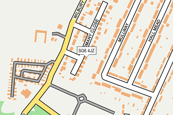 SG6 4JZ map - OS OpenMap – Local (Ordnance Survey)