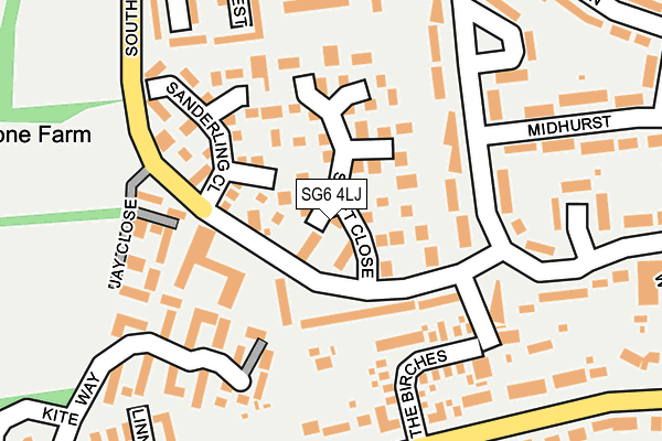 SG6 4LJ map - OS OpenMap – Local (Ordnance Survey)