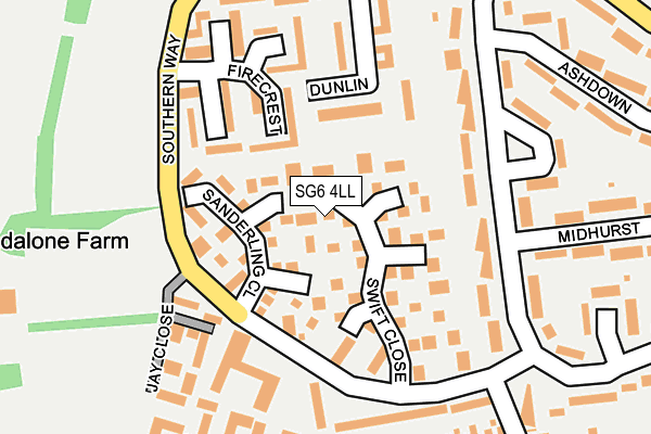SG6 4LL map - OS OpenMap – Local (Ordnance Survey)