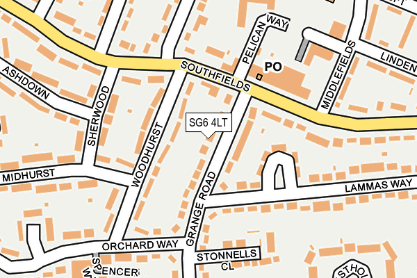 SG6 4LT map - OS OpenMap – Local (Ordnance Survey)