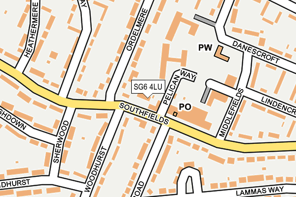 SG6 4LU map - OS OpenMap – Local (Ordnance Survey)