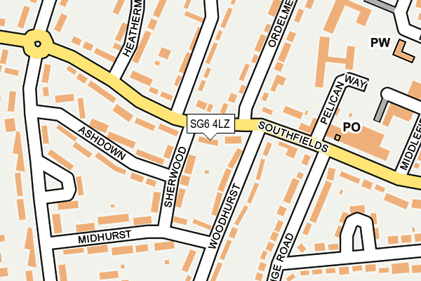 SG6 4LZ map - OS OpenMap – Local (Ordnance Survey)