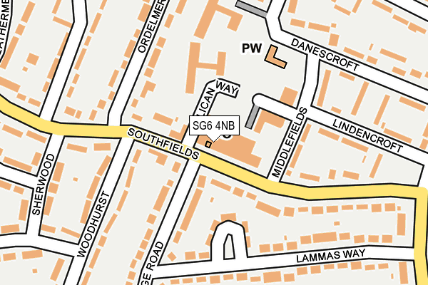 SG6 4NB map - OS OpenMap – Local (Ordnance Survey)