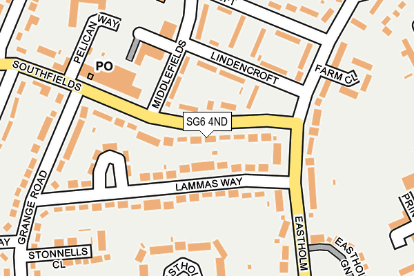 SG6 4ND map - OS OpenMap – Local (Ordnance Survey)