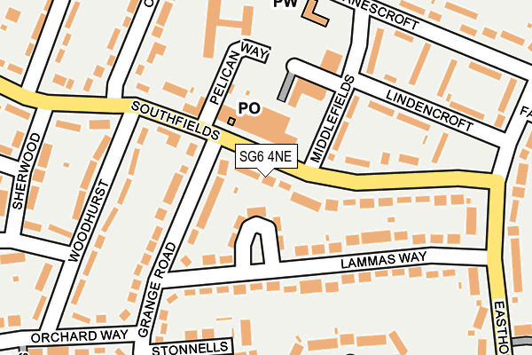 SG6 4NE map - OS OpenMap – Local (Ordnance Survey)
