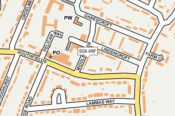 SG6 4NF map - OS OpenMap – Local (Ordnance Survey)