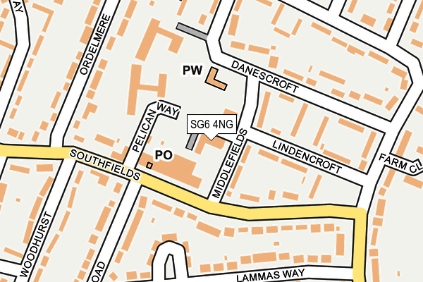 SG6 4NG map - OS OpenMap – Local (Ordnance Survey)