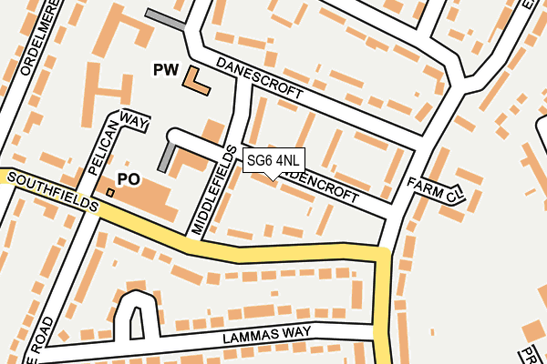 SG6 4NL map - OS OpenMap – Local (Ordnance Survey)