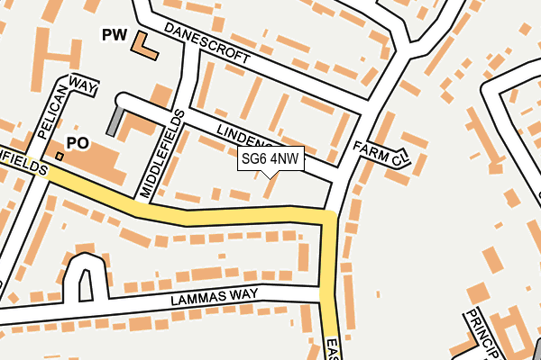 SG6 4NW map - OS OpenMap – Local (Ordnance Survey)