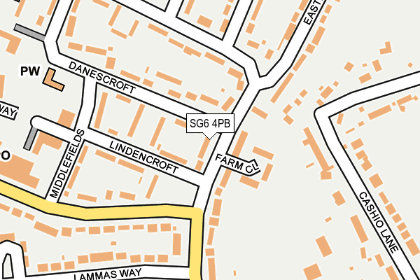 SG6 4PB map - OS OpenMap – Local (Ordnance Survey)