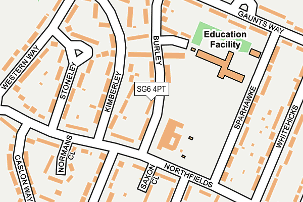 SG6 4PT map - OS OpenMap – Local (Ordnance Survey)