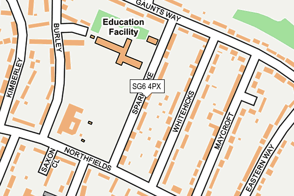 SG6 4PX map - OS OpenMap – Local (Ordnance Survey)