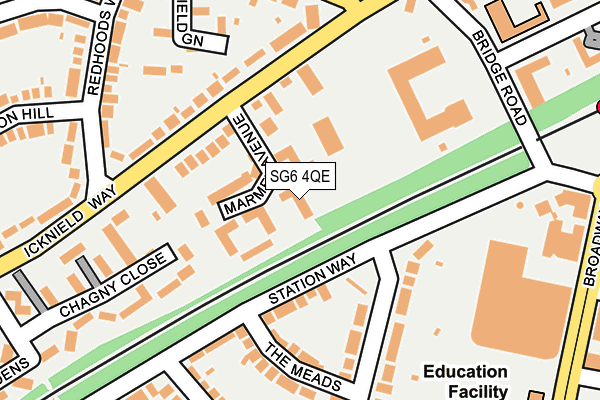 SG6 4QE map - OS OpenMap – Local (Ordnance Survey)