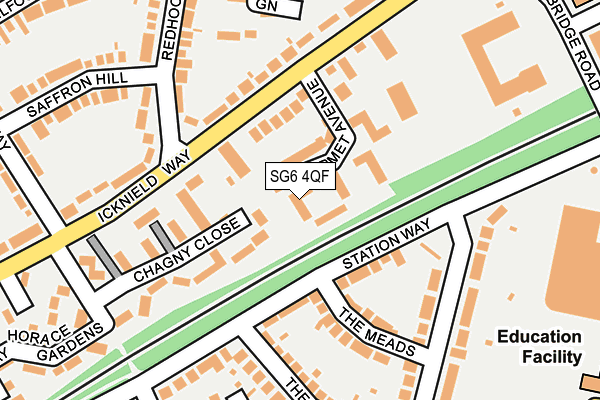 SG6 4QF map - OS OpenMap – Local (Ordnance Survey)