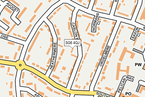 SG6 4QJ map - OS OpenMap – Local (Ordnance Survey)