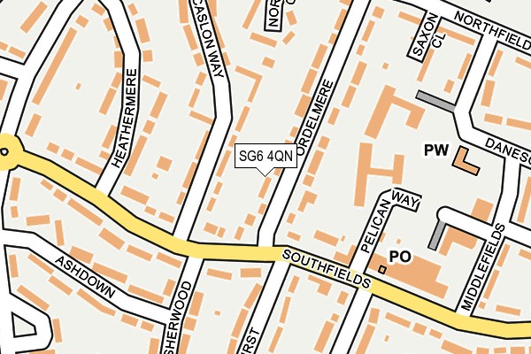 SG6 4QN map - OS OpenMap – Local (Ordnance Survey)