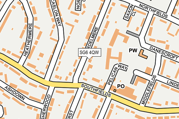 SG6 4QW map - OS OpenMap – Local (Ordnance Survey)