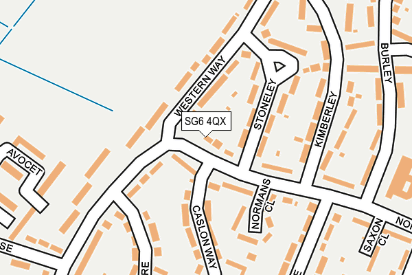 SG6 4QX map - OS OpenMap – Local (Ordnance Survey)
