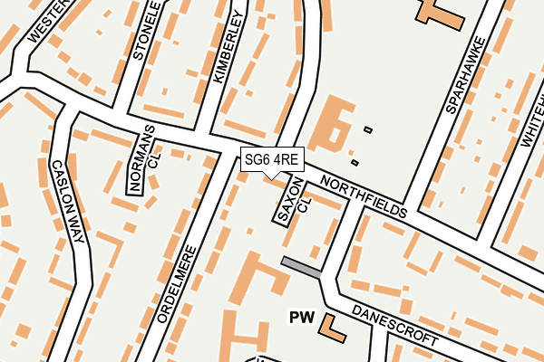 SG6 4RE map - OS OpenMap – Local (Ordnance Survey)