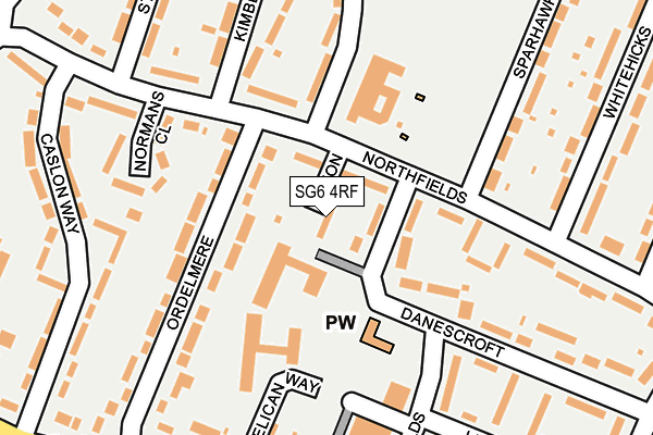 SG6 4RF map - OS OpenMap – Local (Ordnance Survey)