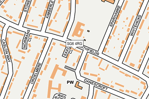 SG6 4RG map - OS OpenMap – Local (Ordnance Survey)