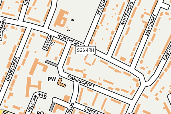 SG6 4RH map - OS OpenMap – Local (Ordnance Survey)