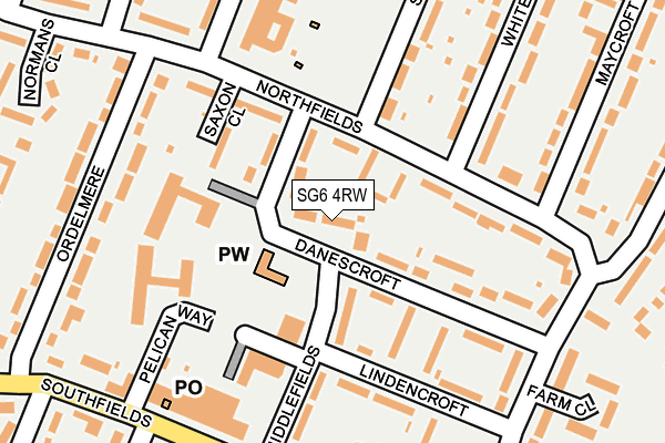 SG6 4RW map - OS OpenMap – Local (Ordnance Survey)